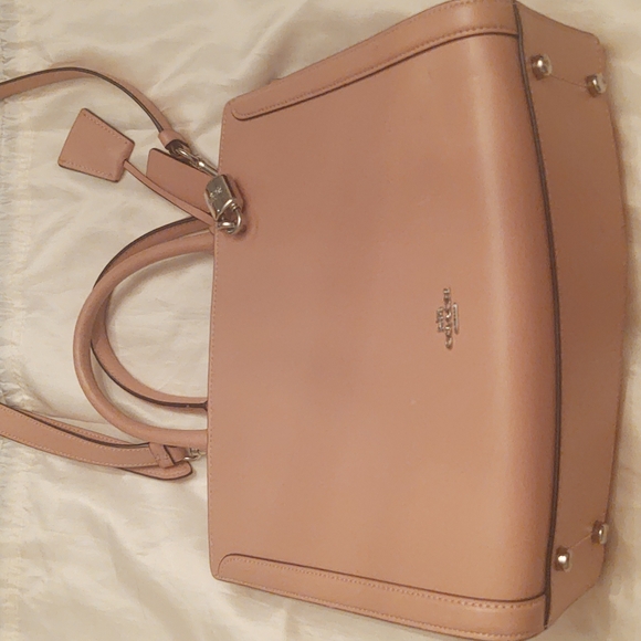 Coach dusty pink satchel with adjustable strap - Picture 2 of 12